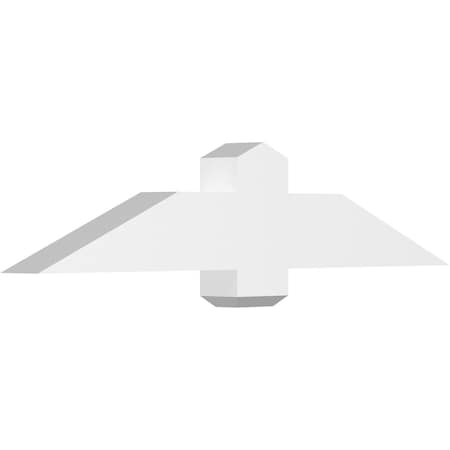 Ekena Millwork Eugene Architectural Grade PVC Gable Bracket, 48"W x 10"H x 4"D x 6"F, 5/12 Pitch GBP048X10X0406EUG00